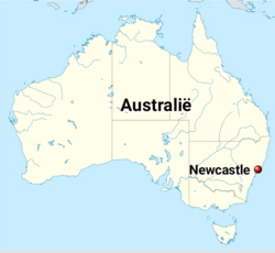 Ligging Newcastle in Australië.png