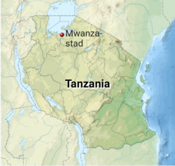 Ligging Mwanza stad in Tanzania.png