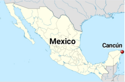 Ligging van Cancún in Mexico.png