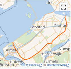 Ligging Hoge Vaart in Flevoland.png